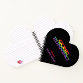 Laufendes Journal mit laufendem Regenbogentext Notizblock (Innenseite)