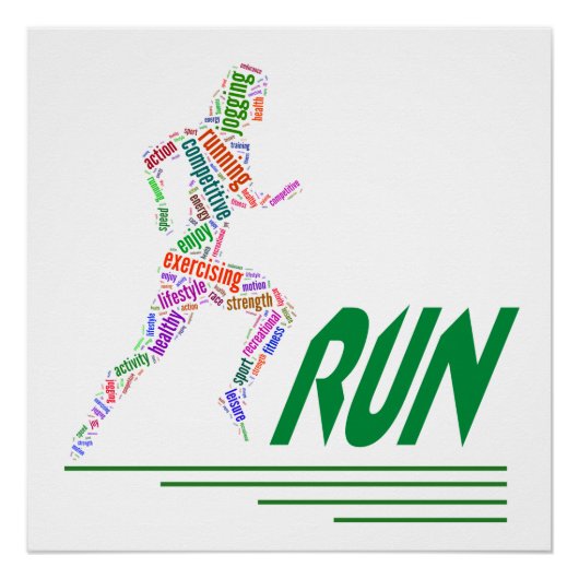 Laufendes Mädchen Poster (Vorderseite)