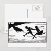 Laufendes Paar Postkarte (Vorne/Hinten)