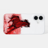 Laufendes Pferd iPhone 16 Hülle (Rückseite (Horizontal))