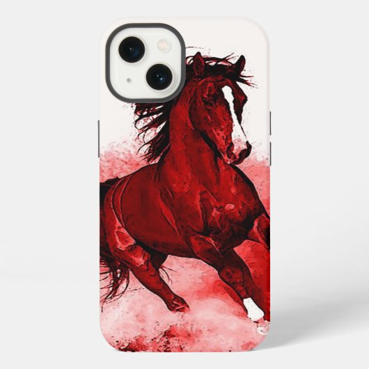 Laufendes Pferd iPhone Hülle (Rückseite)