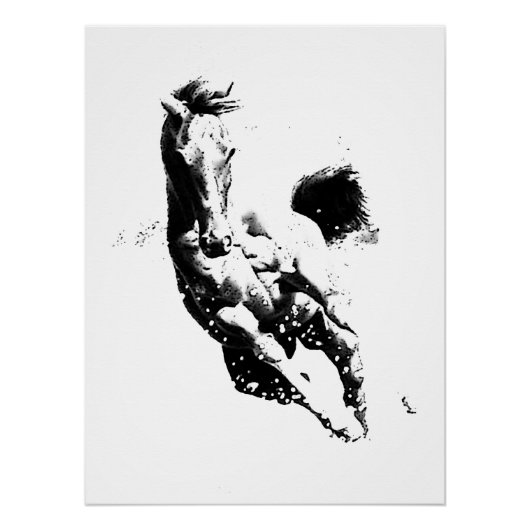 Laufendes Pferd Poster (Vorderseite)