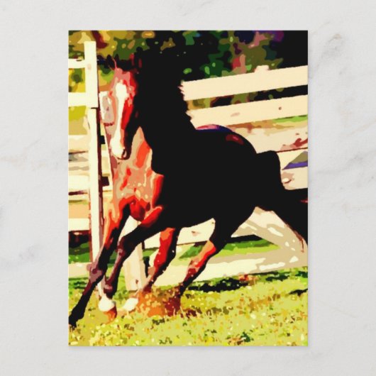 Laufendes Pferd Postkarte (Vorderseite)