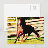 Laufendes Pferd Postkarte (Vorne/Hinten)