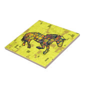 LAUFENDES PFERD QUADRIERTE Fliese (Seite)