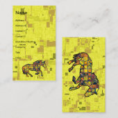 LAUFENDES PFERD QUADRIERTE Visitenkarten Visitenkarte (Vorne/Hinten)