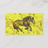 LAUFENDES PFERD QUADRIERTE Visitenkarten Visitenkarte (Rückseite)