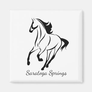 Laufendes Pferd Saratoga Springs Magnet