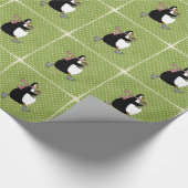 Laufendes Pinguin-Weihnachtspapier Geschenkpapier (Ecke)