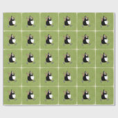 Laufendes Pinguin-Weihnachtspapier Geschenkpapier (Flach)