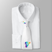 Laufendes Regenbogen-Pferd mit Bewegungs-Spur Krawatte (Gebunden)
