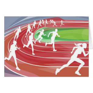 Laufendes Rennen auf Bahn