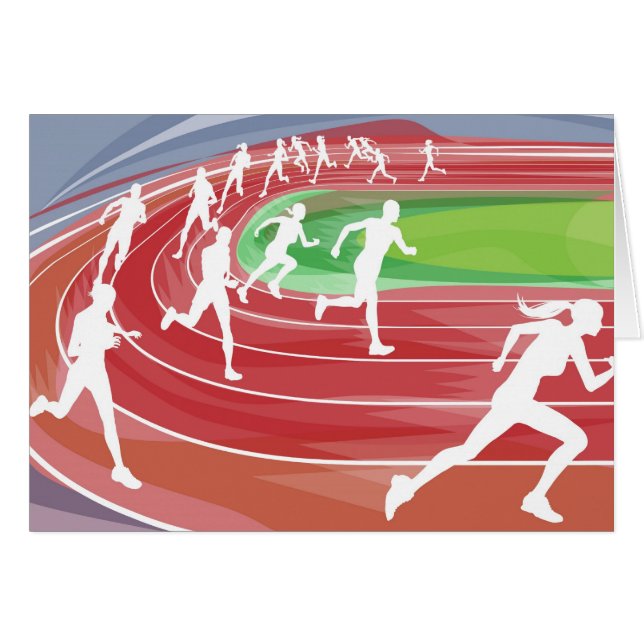 Laufendes Rennen auf Bahn (Vorderseite (Horizontal))