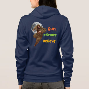 Laufendes Sasquatch Abenteuer Glaubensdesign Hoodie