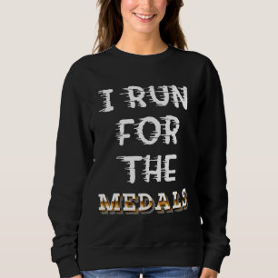 Laufendes Shirt, das ich für den Marathon-Medaille Sweatshirt