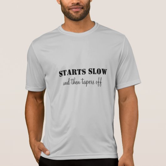 Laufendes T-Shirt beginnt langsames und verjüngt (Vorderseite)