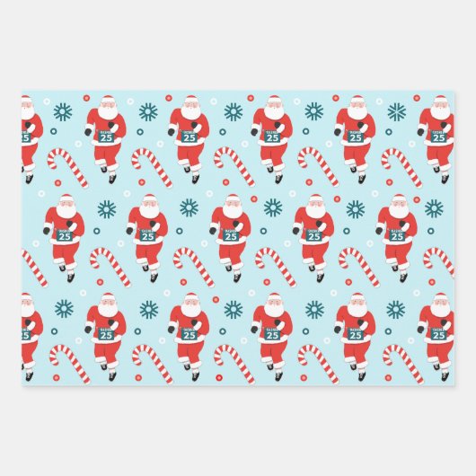 Laufendes Tourengeschenk Geschenkpapier Set (Vorderseite)
