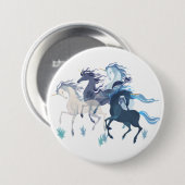 Laufendes Unicorns-Abzeichen Button (Vorne & Hinten)