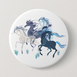 Laufendes Unicorns-Abzeichen Button