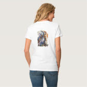 Laufendes Wildes Pferd, Aquarellmalerei Druckkunst T-Shirt (Rückseite Vollansicht)