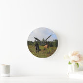 Laufendes wildes runde wanduhr (Zuhause)