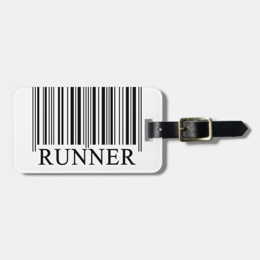 Läufer-Barcode Gepäckanhänger (Vorderseite horizontal)