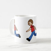 Läufer Emoji Kaffeetasse (Vorderseite Links)