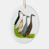 Läufer-Enten-Zusammenstellung Keramik Ornament (Rechts)