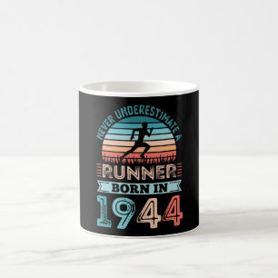 Läufer geboren 1944 80. Geburtstagsgeschenk Laufen Kaffeetasse