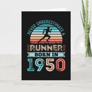 Läufer geboren 1950 70. Geburtstagsgeschenk Laufen Karte