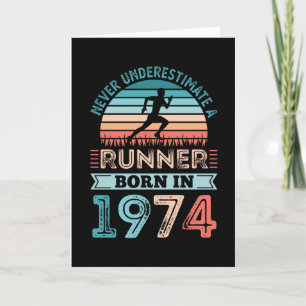 Läufer geboren 1974 50. Geburtstagsgeschenk Laufen Karte