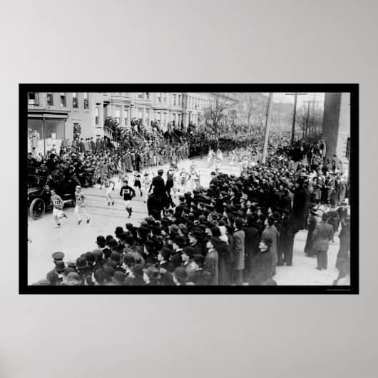 Läufer im Brooklyn-Marathon 1909 Poster (Vorne)