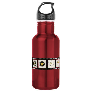 Läufer im Design eines Vintage-Kinofilmstreifens Edelstahlflasche
