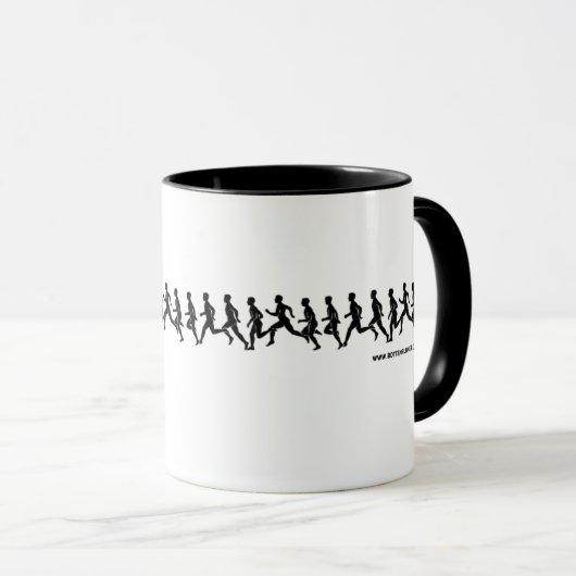 Läufer in der Singledatei, Kaffee-Tasse Tasse (VorderseiteRechts)