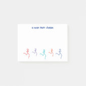 Läufer laufen farbenfroh Personalisiert Post-it Klebezettel (Vorderseite)