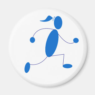 Läufer-Mädchen-Magnet Magnet