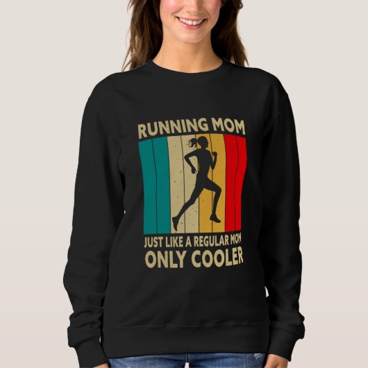 Läufer-Mama-Marathon-Joggen-Muttertag Sweatshirt (Vorderseite)