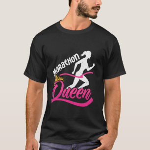 Läufer MARATHON-KÖNIGIN Laufen Lustiger Marathon T-Shirt