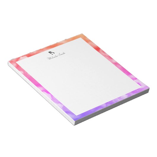 Läufer. Personalisierter Editor Notizblock (angewinkelt)