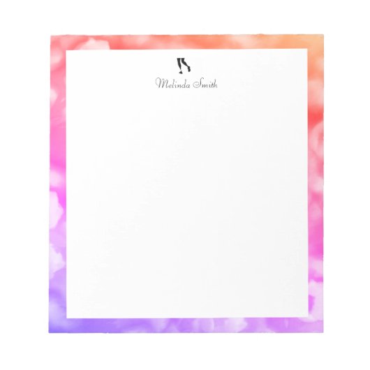 Läufer. Personalisierter Editor Notizblock (Vorderseite)