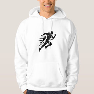 Läufer-Silhouette Athletisches Sportdesign Hoodie