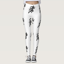 Läufer-Silhouette Athletisches Sportdesign Leggings