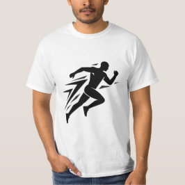 Läufer-Silhouette Athletisches Sportdesign T-Shirt