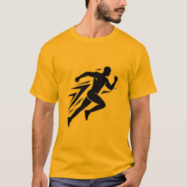 Läufer-Silhouette Athletisches Sportdesign T-Shirt