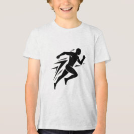 Läufer-Silhouette Athletisches Sportdesign Tri-Blend Shirt