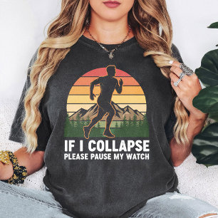 Läufer Sonnenuntergang Lustige Zitat Pause Meine U T-Shirt