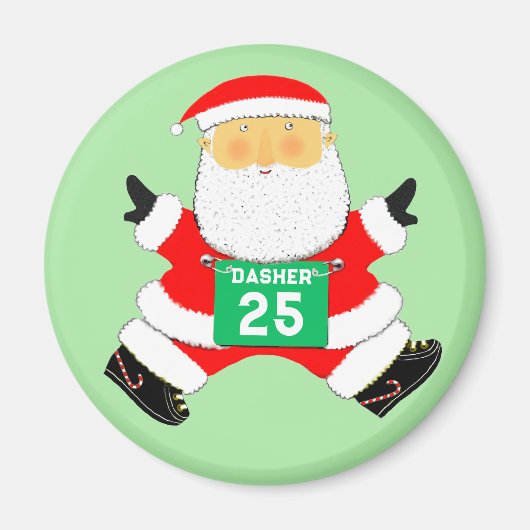 Läufer Weihnachten Sammelobjekt Magnet (Vorne)