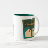 Läufer-Zehen Zweifarbige Tasse (VorderseiteRechts)