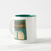 Läufer-Zehen Zweifarbige Tasse (Vorderseite Links)