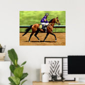 Läuferbereit - Pferdemalerei Poster (Heimbüro)